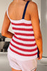 US Flag Theme V-Neck Knit Cami