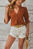 Notched Half Sleeve Blouse