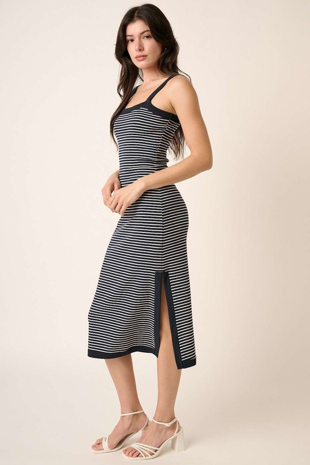 Mittoshop Contrast Striped Midi Cami Dress