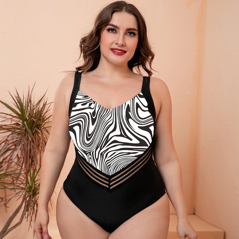 Full Size Printed Sleeveless One-Piece Swimsuit - BELLATRENDZ