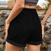 Drawstring High Waist Denim Shorts with Pockets - BELLATRENDZ