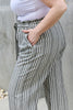 Heimish Find Your Path Full Size Paperbag Waist Striped Culotte Pants - BELLATRENDZ