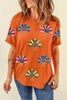 Orange Colorful Turkey Thanksgiving Graphic Tee