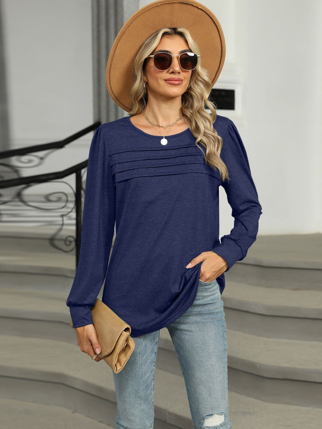 Round Neck Long Sleeve T-Shirt