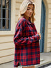 Plaid Collared Neck Long Sleeve Shirt