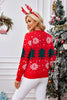 Christmas Tree Round Neck Long Sleeve Sweater