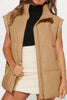 Zip Up Vest Coat with Pockets