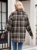 Pocketed Plaid Collared Neck Long Sleeve Shirt