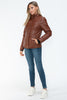 YMI Pocketed Zip Up Turtleneck Puffer Jacket