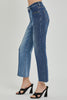 RISEN Full Size Mid-Rise Waist Two-Tones Jeans with Pockets