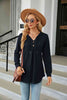 Long Sleeve Hooded Blouse