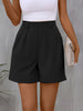 Pocketed Mid-Rise Waist Shorts