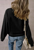 Letter Graphic Round Neck Long Sleeve Sweatshirt