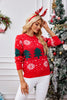 Christmas Tree Round Neck Long Sleeve Sweater