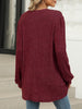 Pocketed Round Neck Long Sleeve T-Shirt