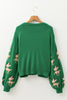 Reindeer Round Neck Drop Shoulder Sweater