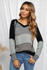 Full Size Color Block Knitted Hoodie - BELLATRENDZ