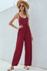 V-Neck Spaghetti Strap Wide Leg Jumpsuit