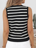 Striped V-Neck Knit Vest