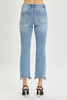 RISEN Full Size High Rise Distressed Cropped Straight Jeans