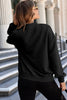 Myosotis Solid Textured Stand Neck Zipper Bomber Jacket