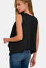 Zenana Exposed Seam Slit Round Neck Tank