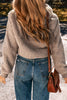 Light French Beige Zipper Pocketed Winter Fuzzy Jacket