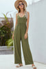 V-Neck Spaghetti Strap Wide Leg Jumpsuit