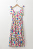 Tied Floral Sleeveless Maxi Dress