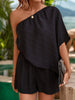 Single Shoulder Half Sleeve Romper