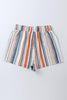 Striped Elastic Waist Shorts