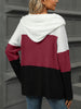 Color Block Hooded Long Sleeve T-Shirt