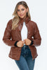 YMI Pocketed Zip Up Turtleneck Puffer Jacket