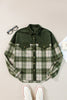 Plaid Button Up Long Sleeve Jacket