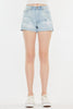 Kancan High Rise Repaired Mom Denim Shorts