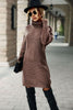 Turtleneck Dropped Shoulder Mini Sweater Dress