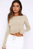 Round Neck Long-Sleeve Top