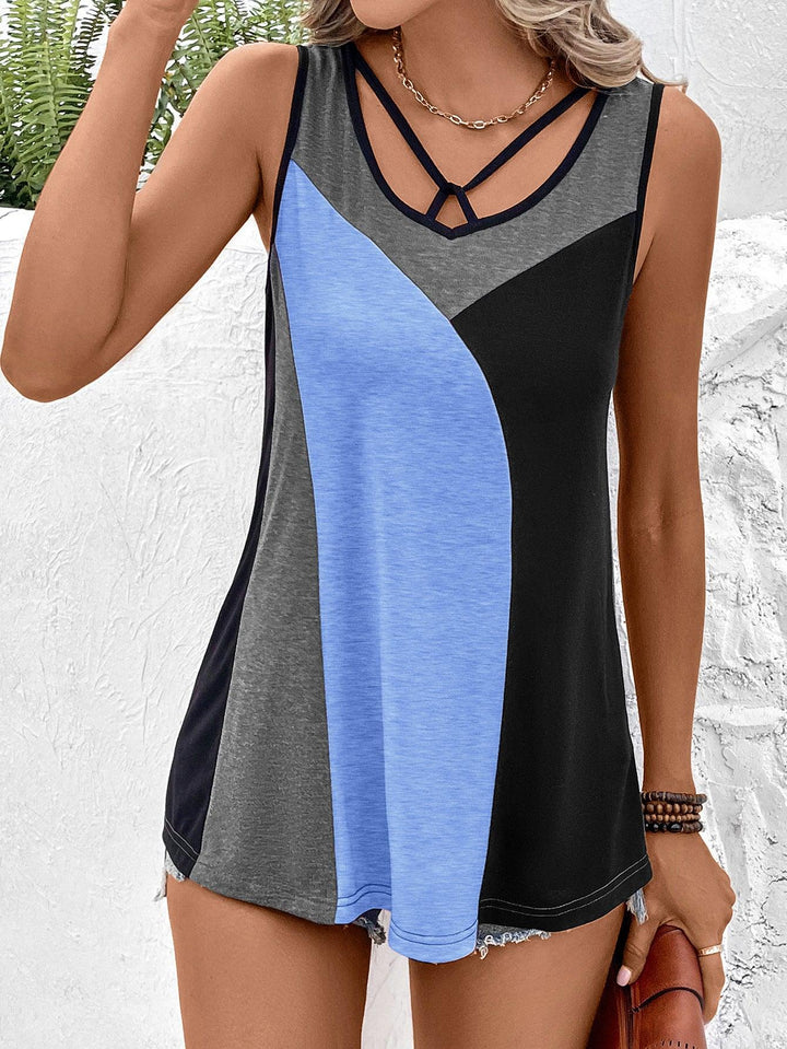 Color Block Tank Top - BELLATRENDZ