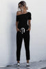 Asymmetrical Neck Tied Jumpsuit with Pockets - BELLATRENDZ