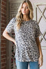 Heimish Leopard Round Neck Petal Sleeve T-Shirt