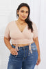 Capella Back To Simple Full Size Ribbed Front Scrunched Top in Blush - BELLATRENDZ