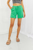 Blumin Apparel Too Good Full Size Ribbed Shorts in Green