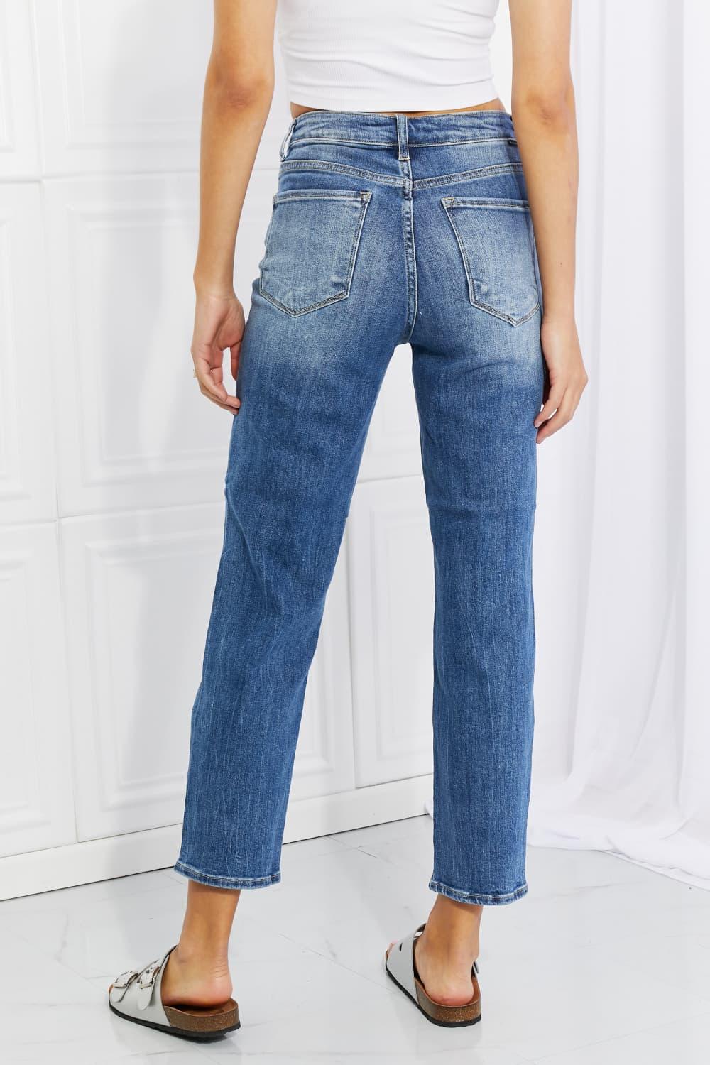 RISEN Full Size Emily High Rise Relaxed Jeans - BELLATRENDZ