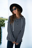 Quarter Snap Drawstring Hoodie with Kangaroo Pocket - BELLATRENDZ