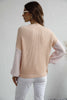 Two-Tone Rib-Knit Dropped Shoulder Sweater - BELLATRENDZ