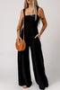 Smocked Square Neck Wide Leg Jumpsuit with Pockets - BELLATRENDZ