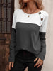 Contrast Round Neck Long Sleeve T-Shirt