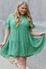 HEYSON Sweet As Can Be Full Size Textured Woven Babydoll Dress