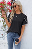 Round Neck Petal Sleeve T-Shirt