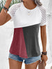 Color Block Raglan Sleeve Round Neck Tee - BELLATRENDZ